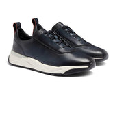 Mens blue leather sneaker